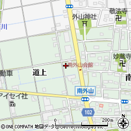 愛知県小牧市南外山（道上）周辺の地図