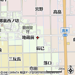 愛知県一宮市萩原町高松辰已1-2周辺の地図