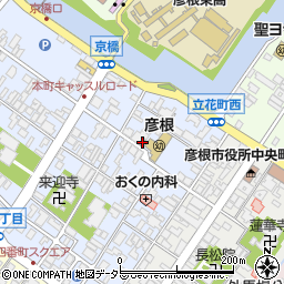 彦根本町郵便局周辺の地図