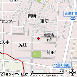 愛知県岩倉市北島町前田周辺の地図