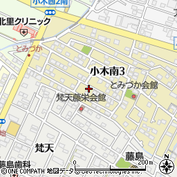 愛知県小牧市小木南3丁目377周辺の地図