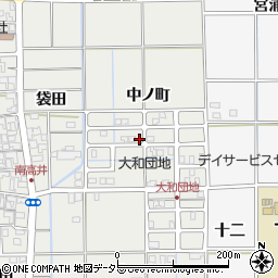 愛知県一宮市大和町南高井中ノ町周辺の地図
