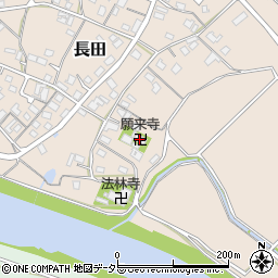 願来寺周辺の地図