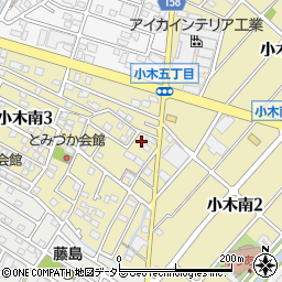 愛知県小牧市小木南3丁目108周辺の地図