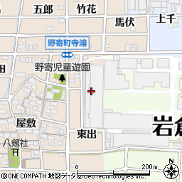愛知県岩倉市野寄町舟橋周辺の地図