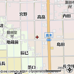 愛知県一宮市萩原町高木島田20周辺の地図