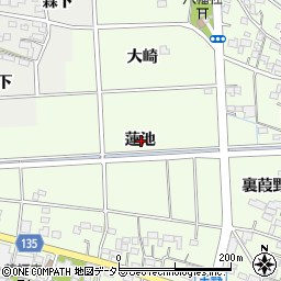 愛知県一宮市玉野蓮池周辺の地図