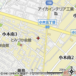 愛知県小牧市小木南3丁目102周辺の地図