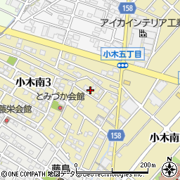 愛知県小牧市小木南3丁目97周辺の地図