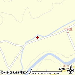 京都府南丹市美山町下平屋（西ノ口）周辺の地図