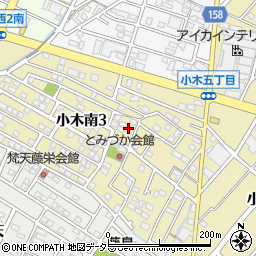 愛知県小牧市小木南3丁目170周辺の地図