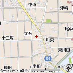 愛知県一宮市萩原町高木（立石）周辺の地図