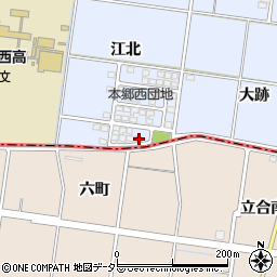 愛知県一宮市上祖父江江北116周辺の地図
