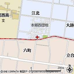 愛知県一宮市上祖父江江北113周辺の地図