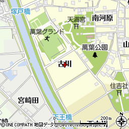 愛知県一宮市萩原町戸苅古川周辺の地図