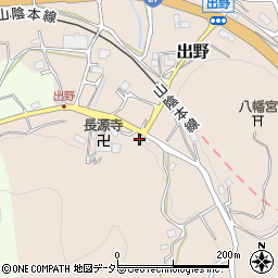 京都府京丹波町（船井郡）出野（岡ノ下）周辺の地図
