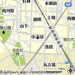 愛知県一宮市萩原町戸苅中之切周辺の地図