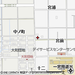 愛知県一宮市大和町於保宮前周辺の地図