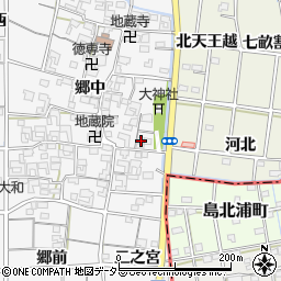 愛知県一宮市大和町於保郷中2407周辺の地図