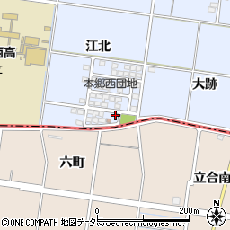 愛知県一宮市上祖父江江北117周辺の地図