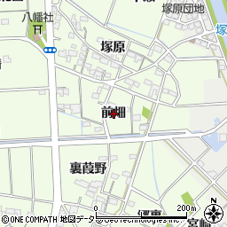 愛知県一宮市玉野前畑周辺の地図