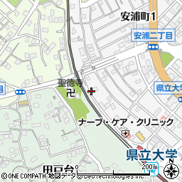 コインパーク横須賀安浦町２丁目第２駐車場周辺の地図