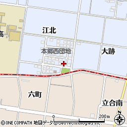 愛知県一宮市上祖父江江北90周辺の地図
