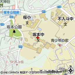 横須賀市立坂本中学校周辺の地図