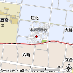 愛知県一宮市上祖父江江北93周辺の地図