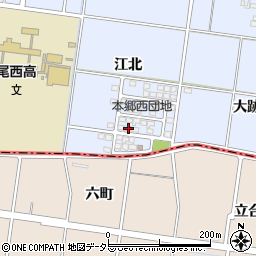 愛知県一宮市上祖父江江北94周辺の地図