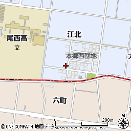愛知県一宮市上祖父江江北96周辺の地図