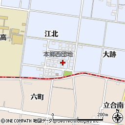 愛知県一宮市上祖父江江北86周辺の地図