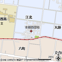 愛知県一宮市上祖父江江北84周辺の地図