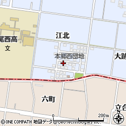 愛知県一宮市上祖父江江北83周辺の地図