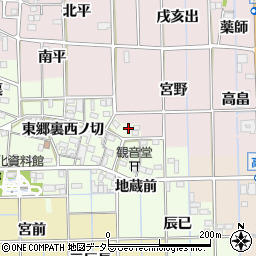 愛知県一宮市萩原町高松（東郷裏）周辺の地図