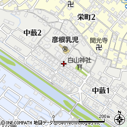 滋賀県彦根市中藪周辺の地図