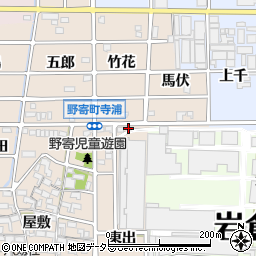 愛知県岩倉市野寄町小稲周辺の地図