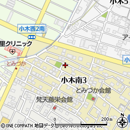 愛知県小牧市小木南3丁目207周辺の地図