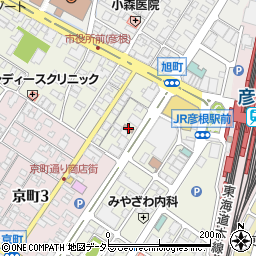 彦根駅前郵便局周辺の地図