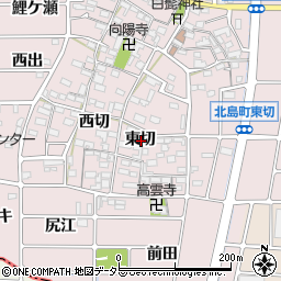 愛知県岩倉市北島町東切周辺の地図