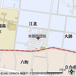 愛知県一宮市上祖父江江北76周辺の地図