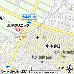 愛知県小牧市小木南3丁目234周辺の地図