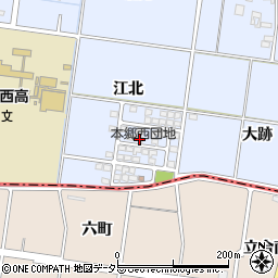 愛知県一宮市上祖父江江北77周辺の地図