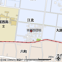 愛知県一宮市上祖父江江北78周辺の地図