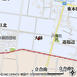愛知県一宮市上祖父江大跡周辺の地図