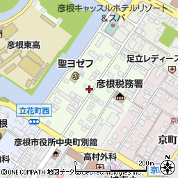 滋賀県彦根市立花町周辺の地図