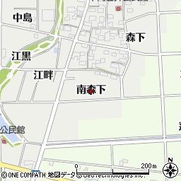 愛知県一宮市明地（南森下）周辺の地図