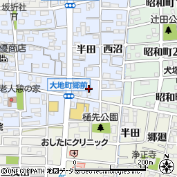 愛知県岩倉市大地町土橋周辺の地図