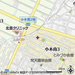 愛知県小牧市小木南3丁目202周辺の地図