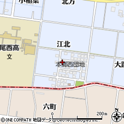 愛知県一宮市上祖父江江北65周辺の地図